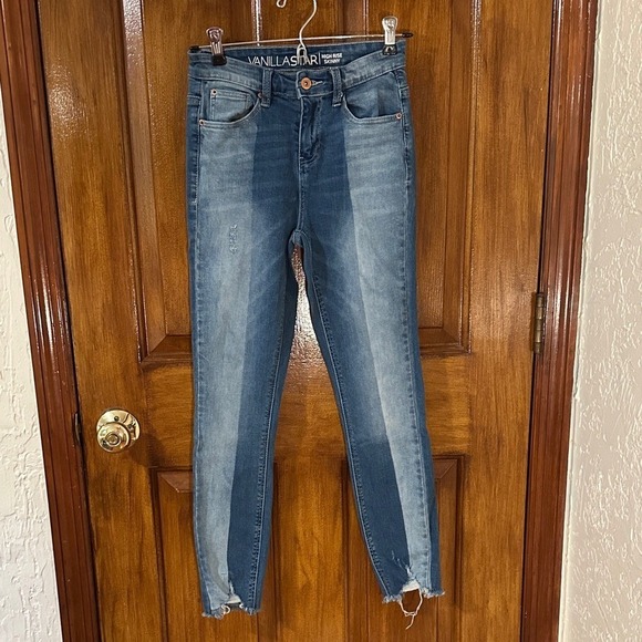 Vanilla Star Women's Blue Skinny Jeans - Picture 1 of 4